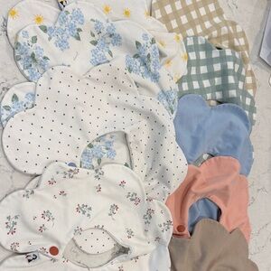 Konny Floral and Checkered Bib set of 9